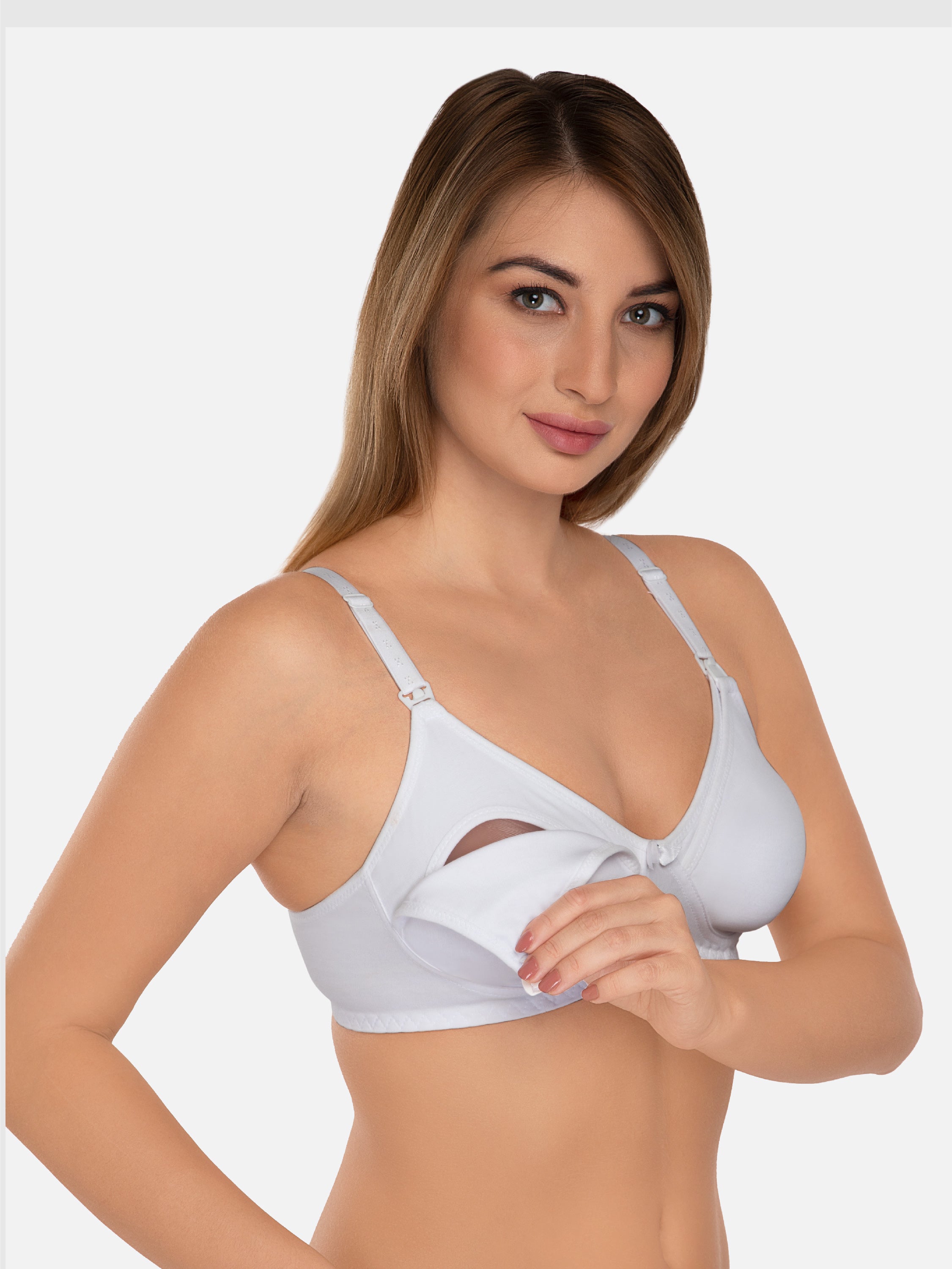 Daisy Dee White Non Padded Non Wired Full Coverage Maternity Bra NMDNA-White