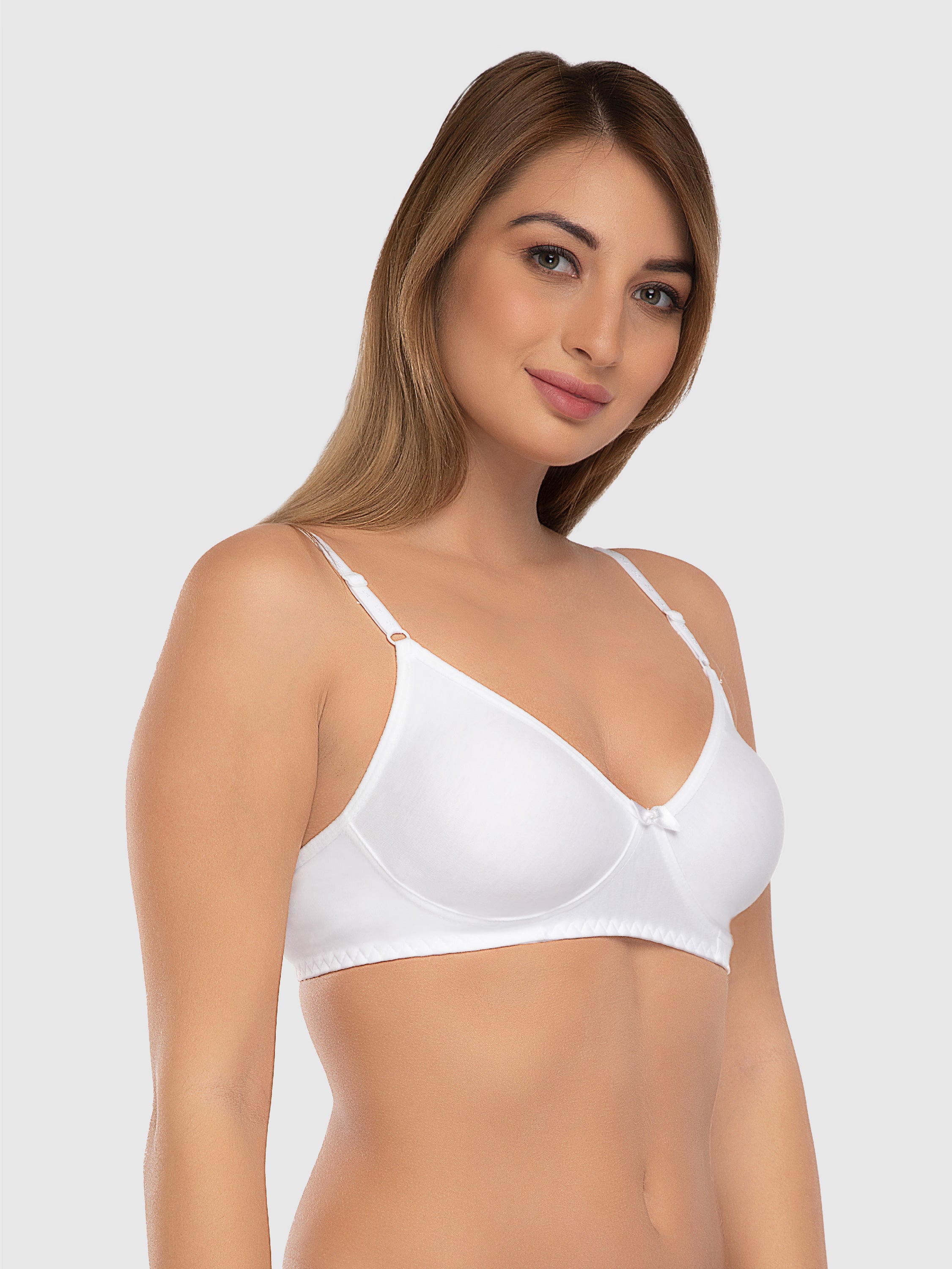 Daisy Dee White Non Padded Non Wired Full Coverage Bra NSTRD-White