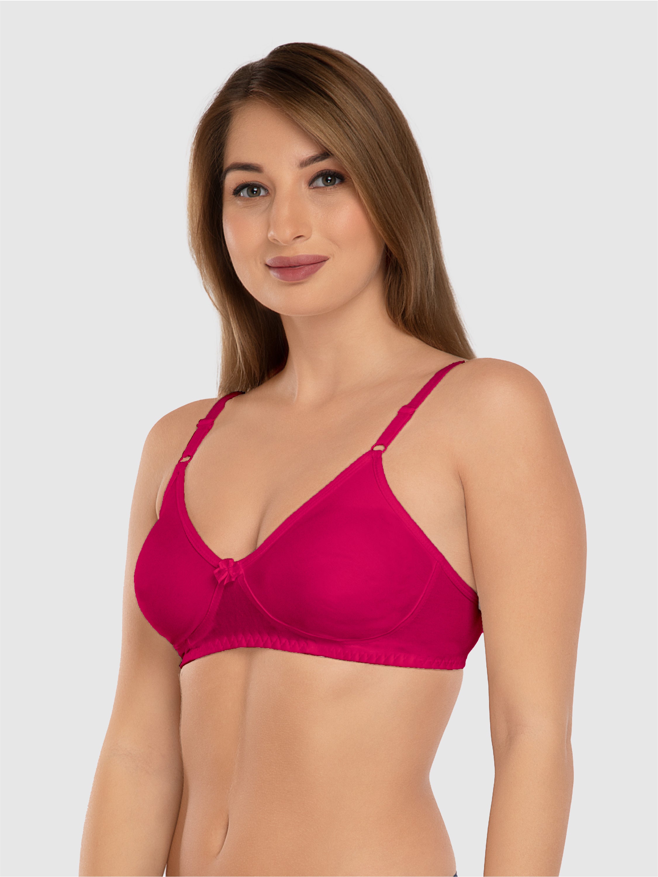 Daisy Dee Rani Pink Non Padded Non Wired Full Coverage Bra NLBLA_R. Pink
