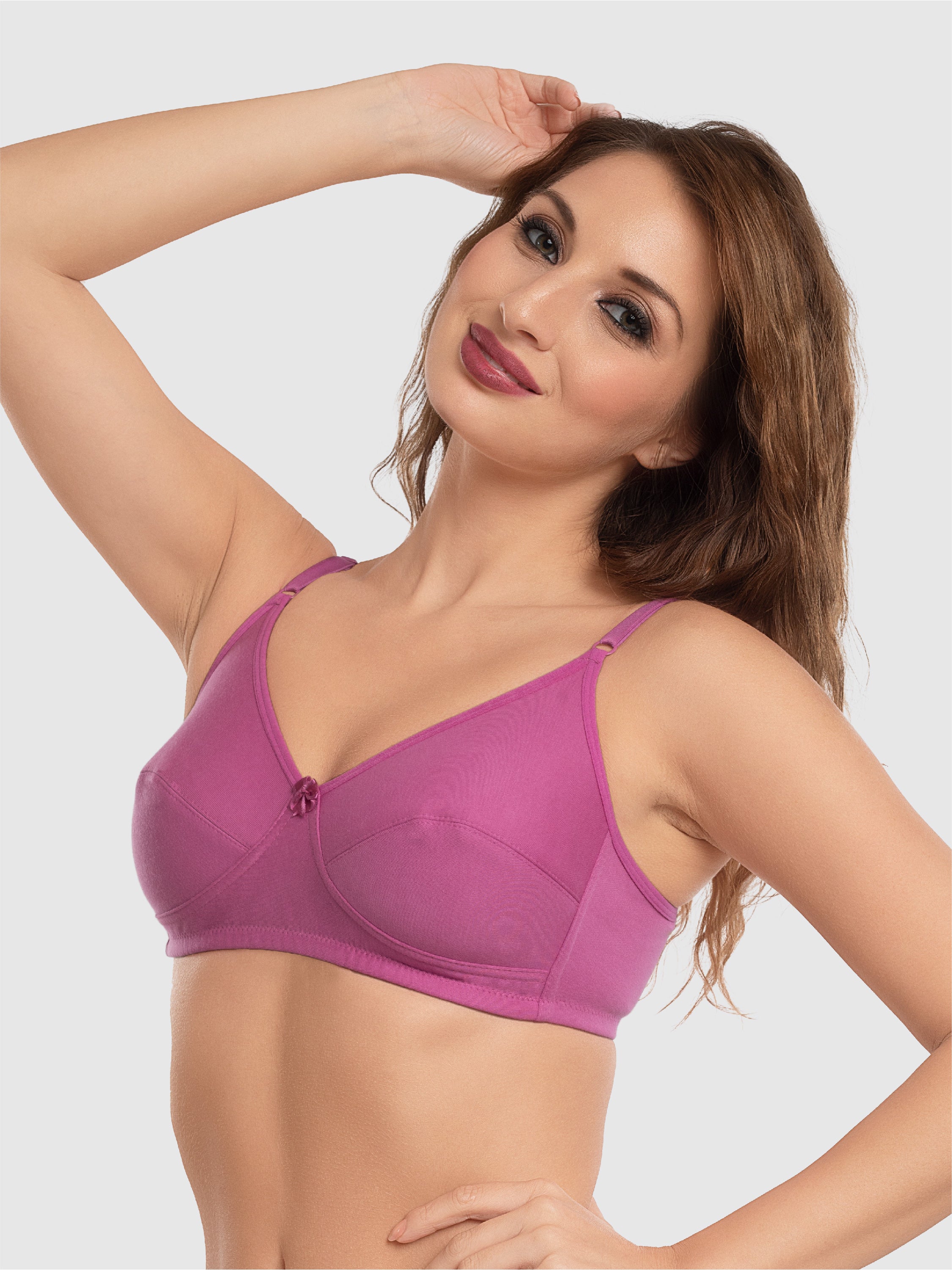 Daisy Dee Onion Pink Non Padded Non Wired Full Coverage Bra NSARH-O. Pink