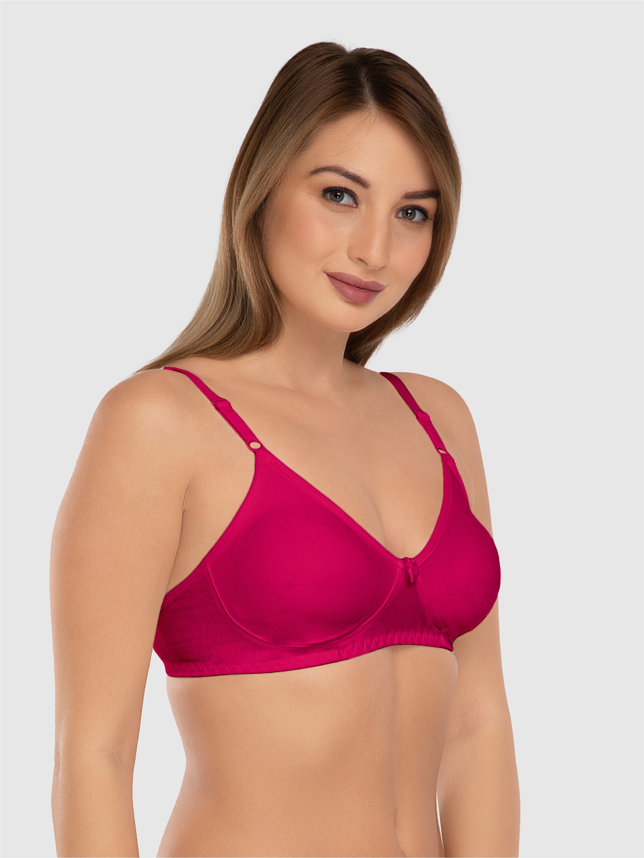 Daisy Dee Rani Pink Non Padded Non Wired Full Coverage Bra NLBLA-R. Pink