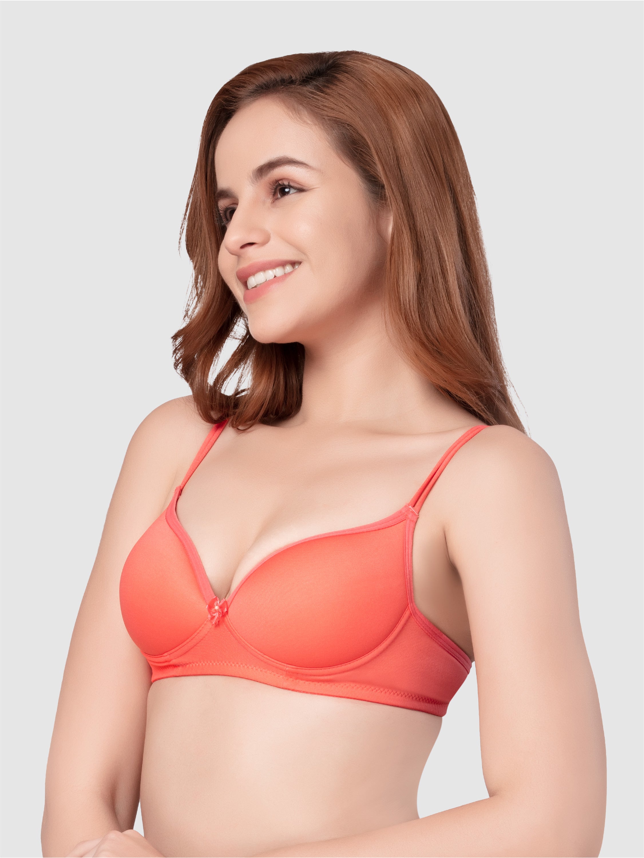 Daisy Dee Carrot Padded Non Wired Full Coverage Bra NKWI-Carrot