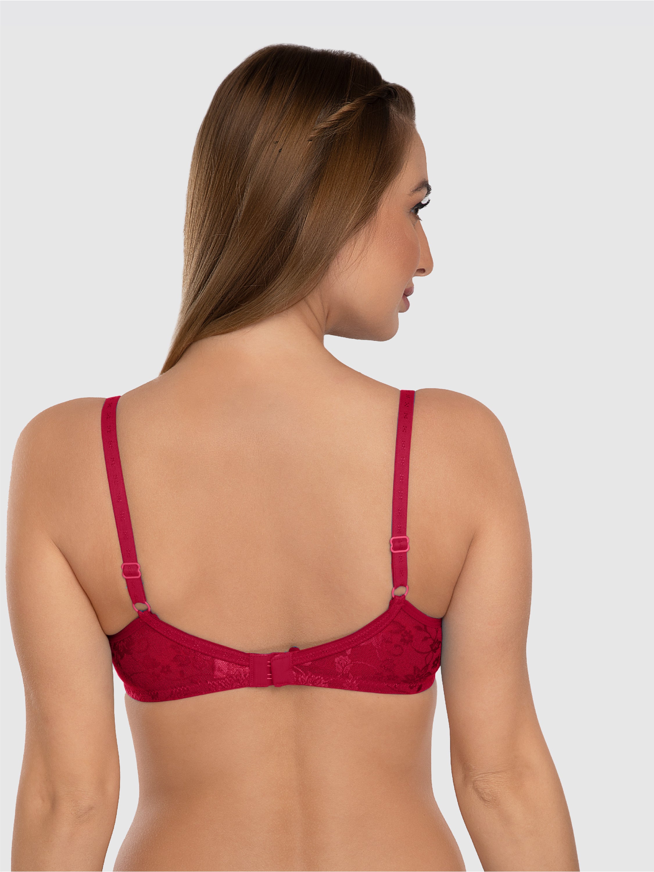 Daisy Dee Maroon Padded Non Wired Full Coverage Bra NVLR-Maroon