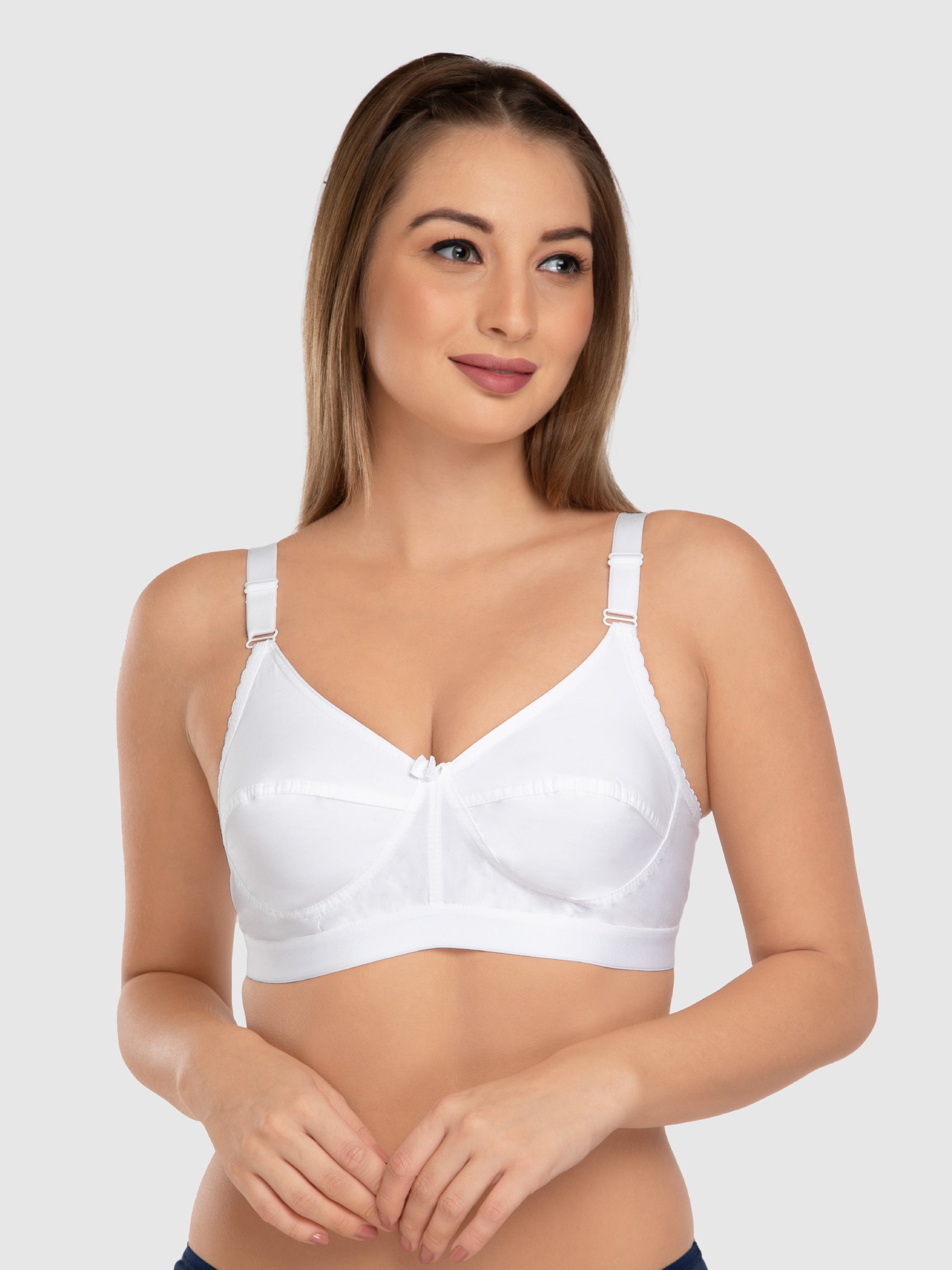 Daisy Dee White Non Padded Non Wired Full Coverage Bra NACNT-White