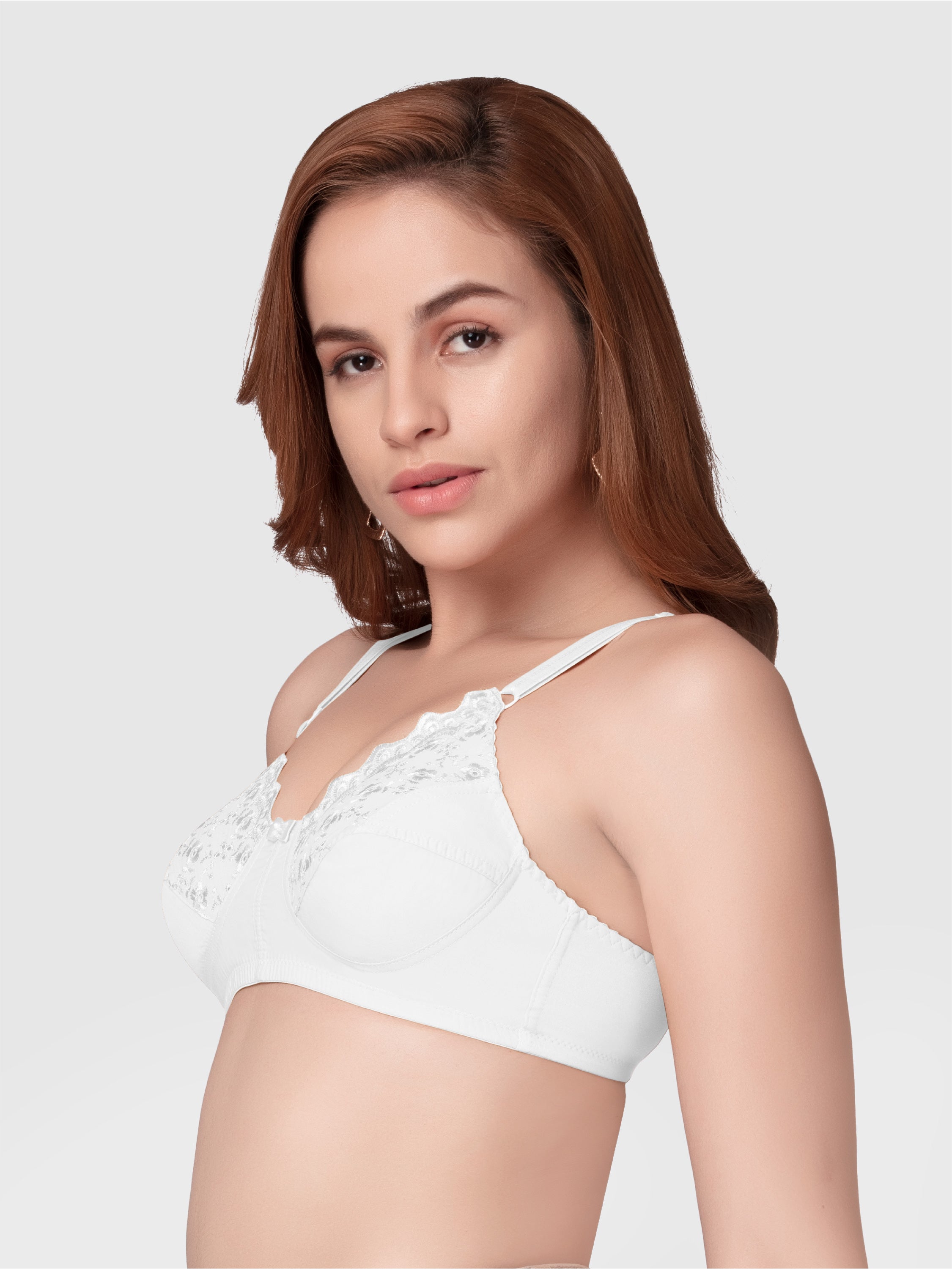 Daisy Dee White Non Padded Non Wired Full Coverage Bra NGLREA -White