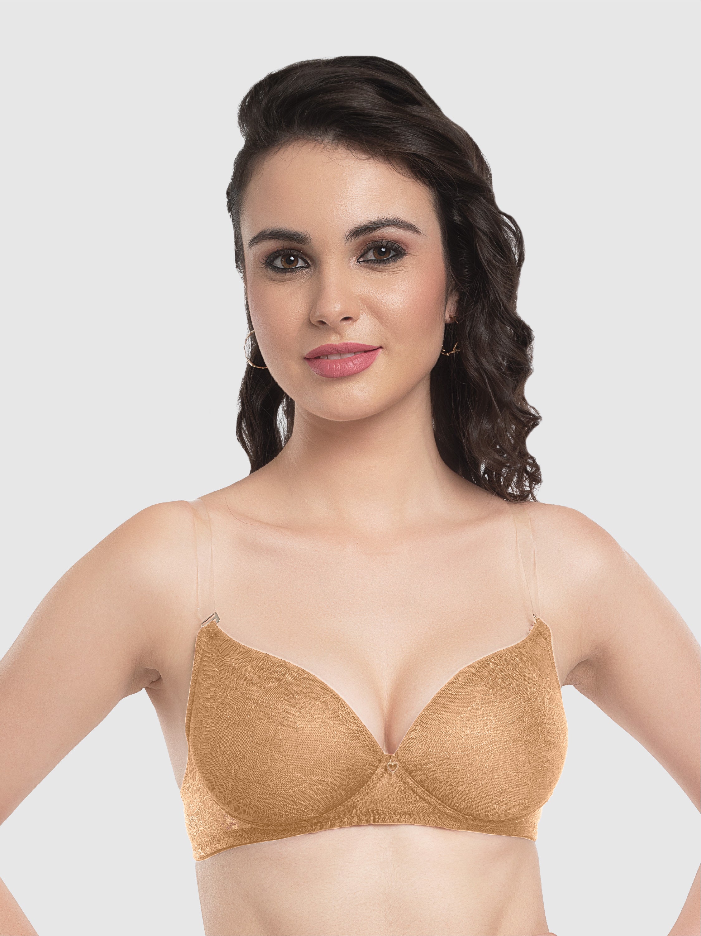 Lovable Skin Padded Non Wired 3/4th Coverage Bra LE-224-Skin