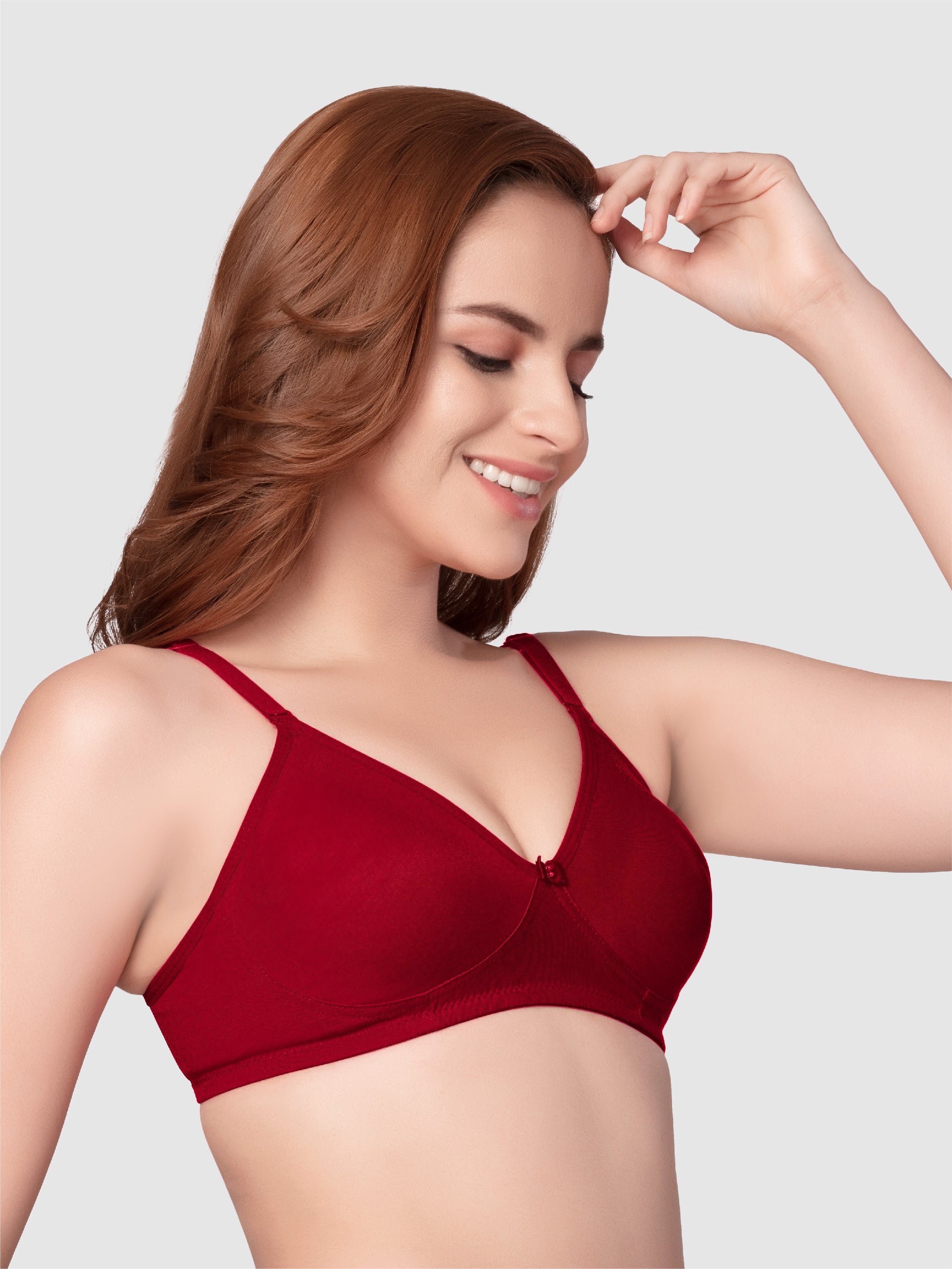 Daisy Dee Dark Maroon Non Padded Non Wired Full Coverage Bra NESPRT-D. Maroon