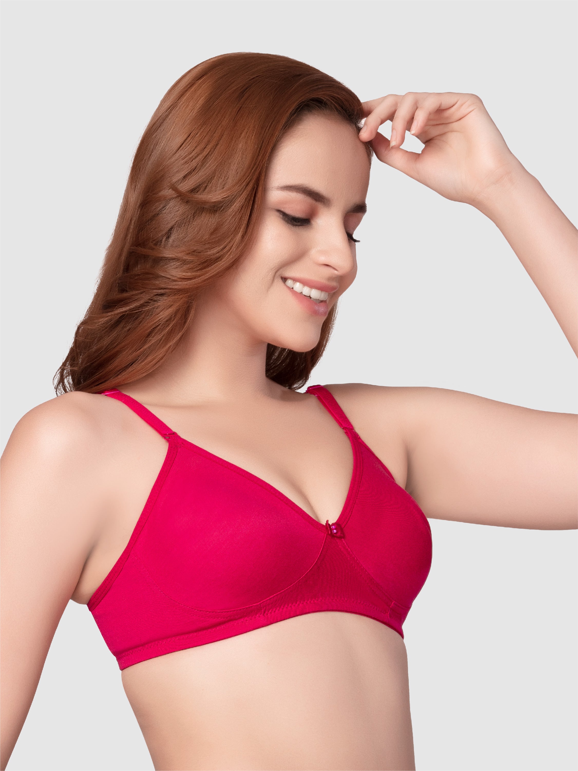 Daisy Dee Rani Pink Non Padded Non Wired Full Coverage Bra NESPRT-R Pink