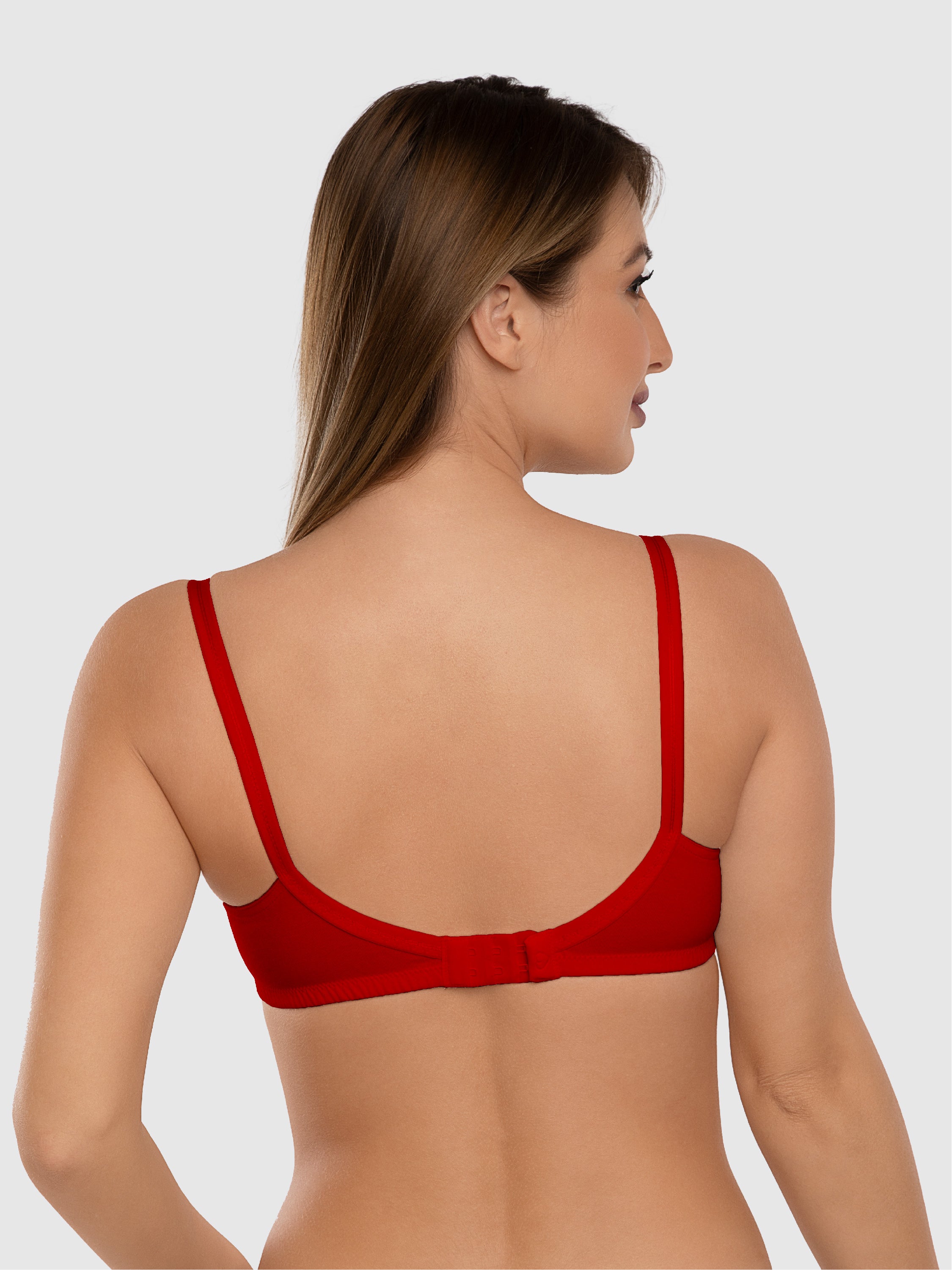 Daisy Dee Red Non Padded Non Wired Full Coverage Bra NSHTL-Red