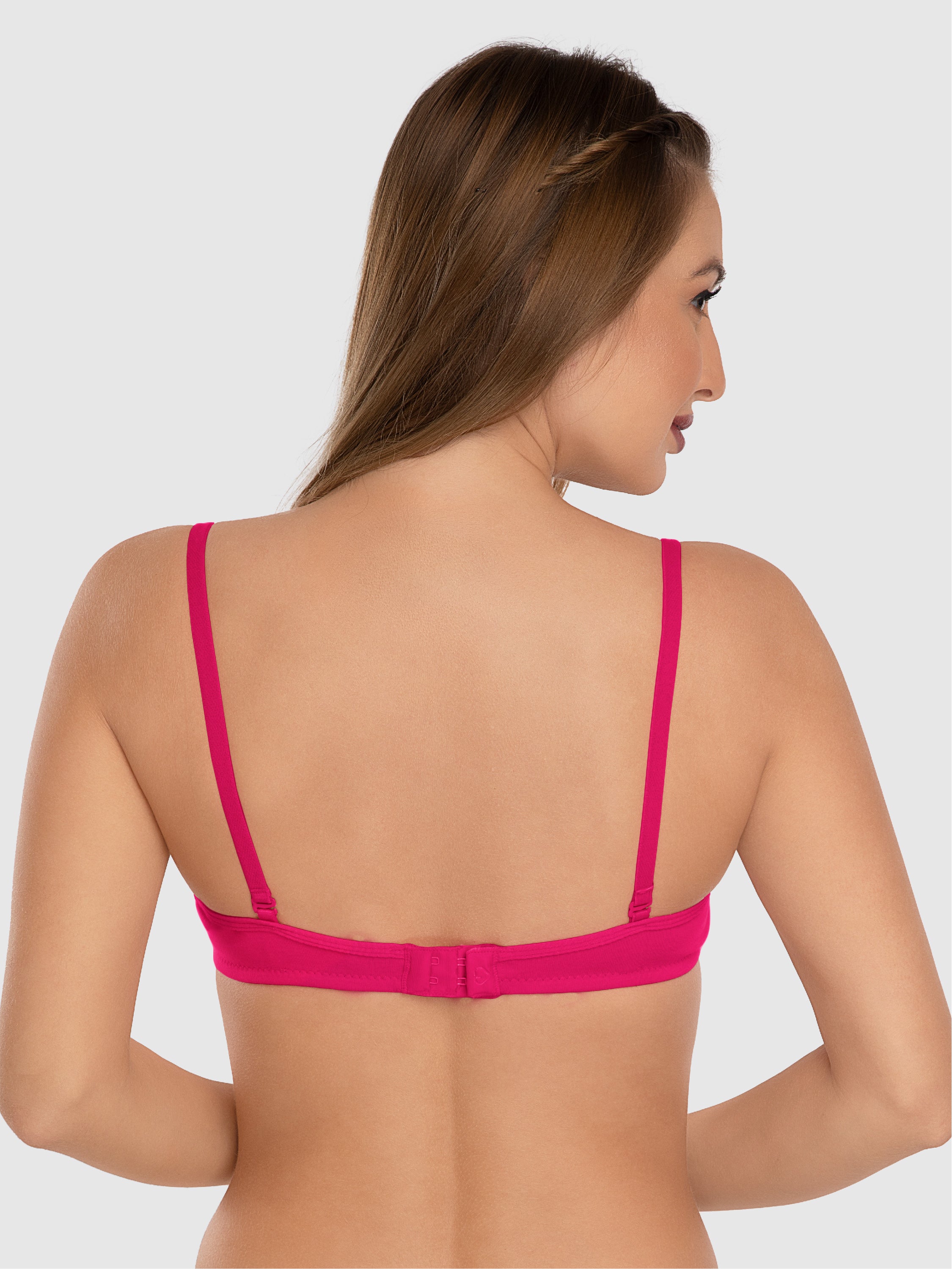 Daisy Dee Rose Pink Non Padded Non Wired 3/4th Coverage Everyday Bra - NMSTI-R. Pink