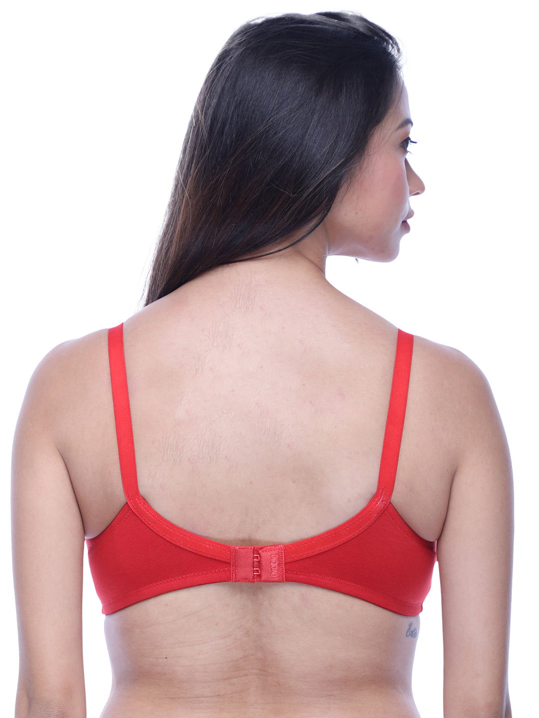 Lovable Non Padded Non Wired Full Coverage Bra - (Pack of 2) COMFYST Prime-Skin/Red