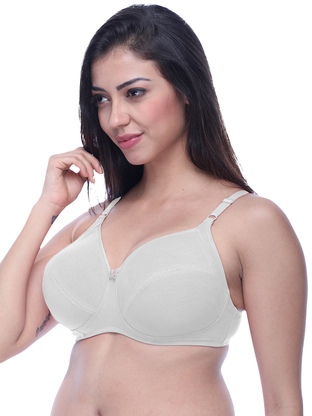 Lovable Non Padded Non Wired Full Coverage Bra - (Pack of 2) COMFYST Prime-White/Red
