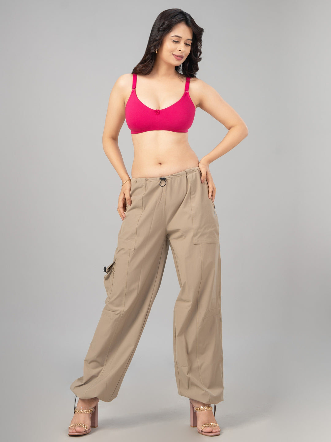 Daisy Dee Rani Pink Non Padded Non-Wired Full Coverage T-Shirt Bra - NANYA-Rani Pink