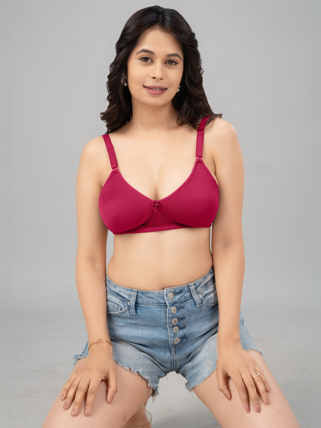 Daisy Dee Dusty maroon Non Padded Non-Wired Full Coverage T-Shirt Bra - NSNA-Dusty Maroon