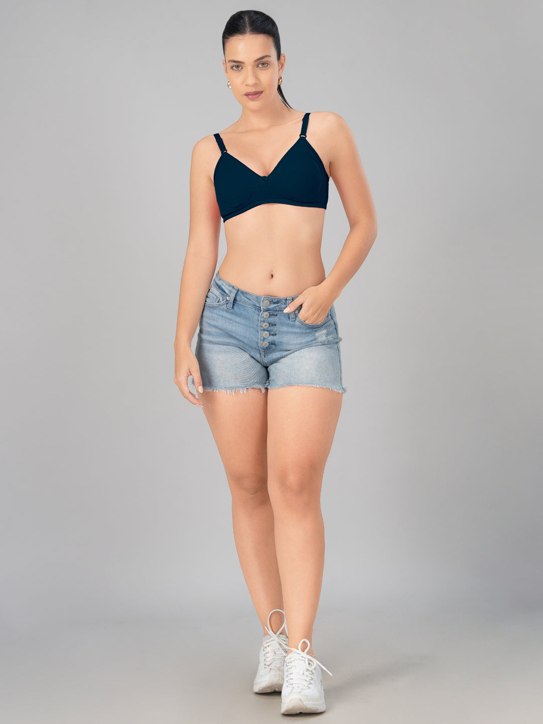 Lovable Multicolor Non Padded Non Wired Full Coverage Bra Pack of 3 - CLASSIC_3PK_Cream/E Blue/Wine