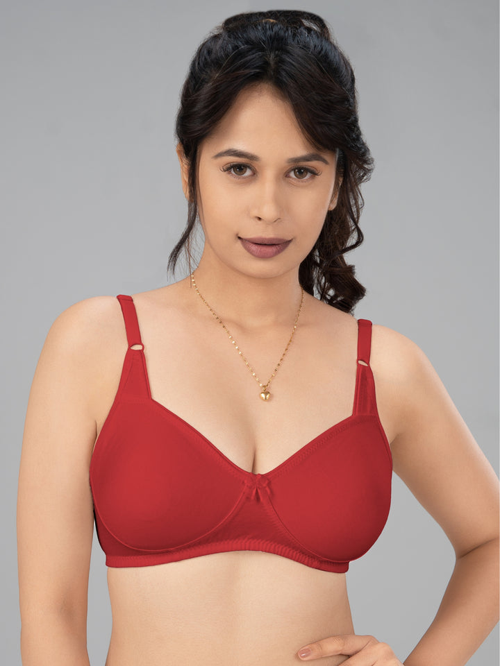 Lovable Maroon Non Padded Non Wired Full Coverage Bra ADL-13-Maroon