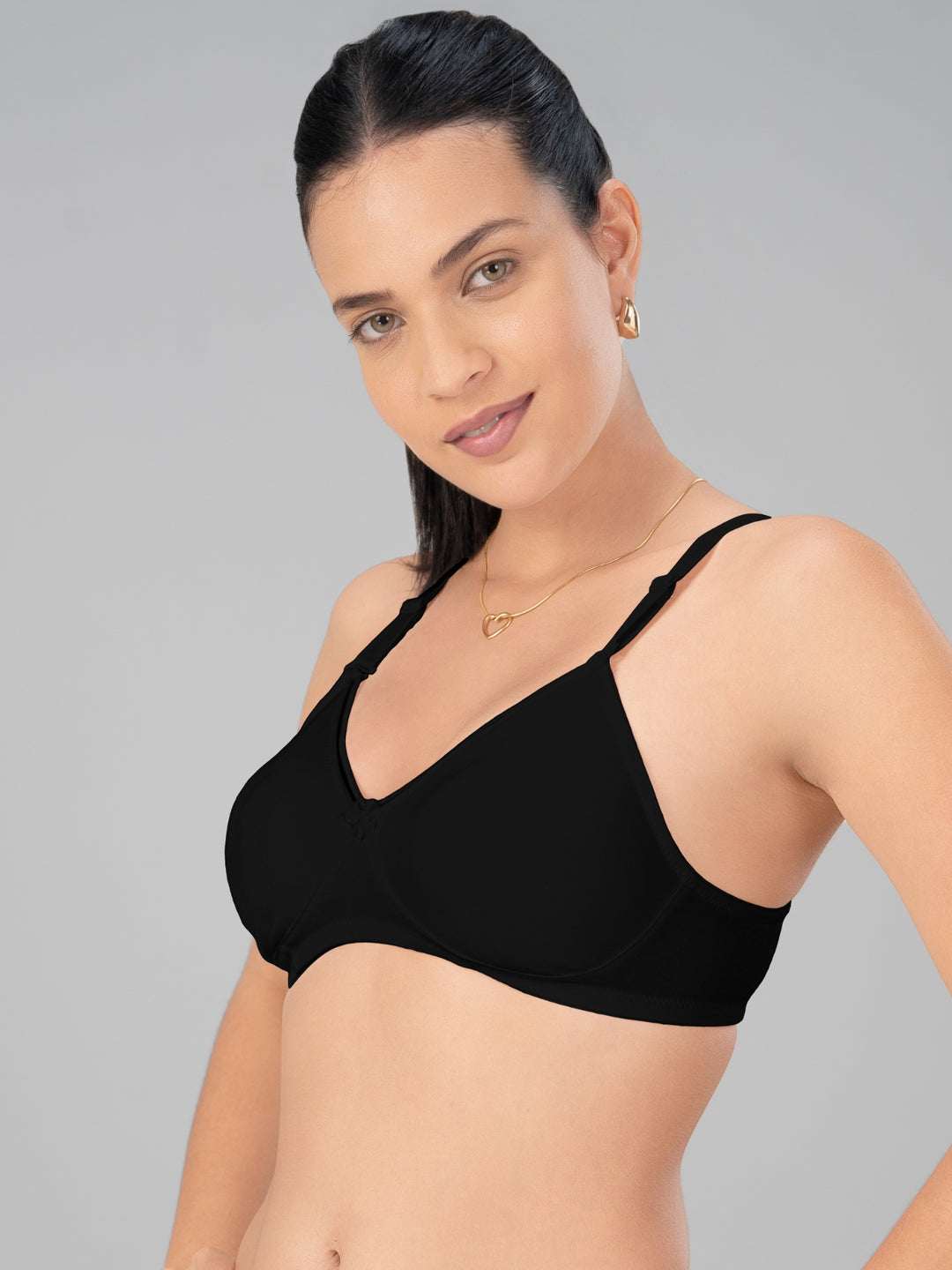 Lovable Black Non Padded Non Wired Full Coverage Bra MARVEL-Black