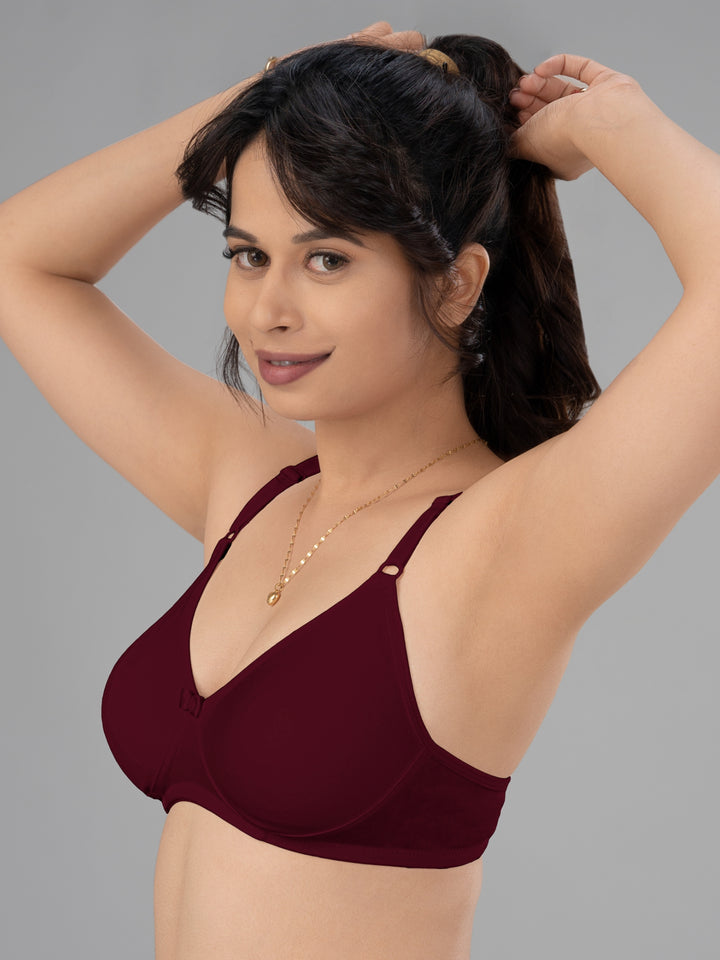 Lovable Maroon Non Padded Non Wired Full Coverage Bra ULTRA-Maroon