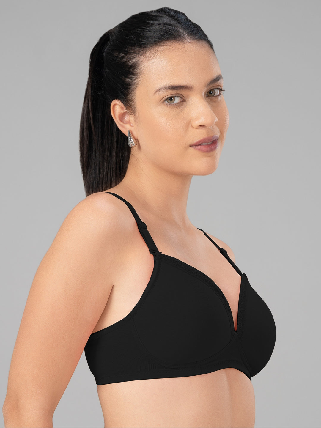 Lovable Black Lightly Padded Non Wired Full Coverage T-Shirt Bra CONFI-41-BLACK