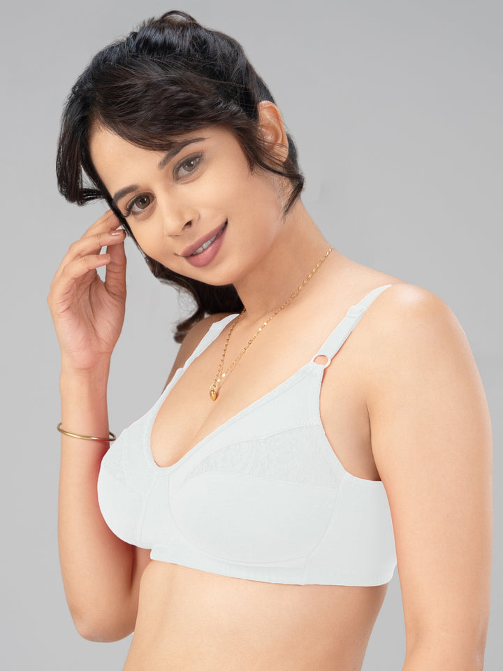 Lovable White Non Padded Non Wired Full Coverage Bra ADL-THE 1-White