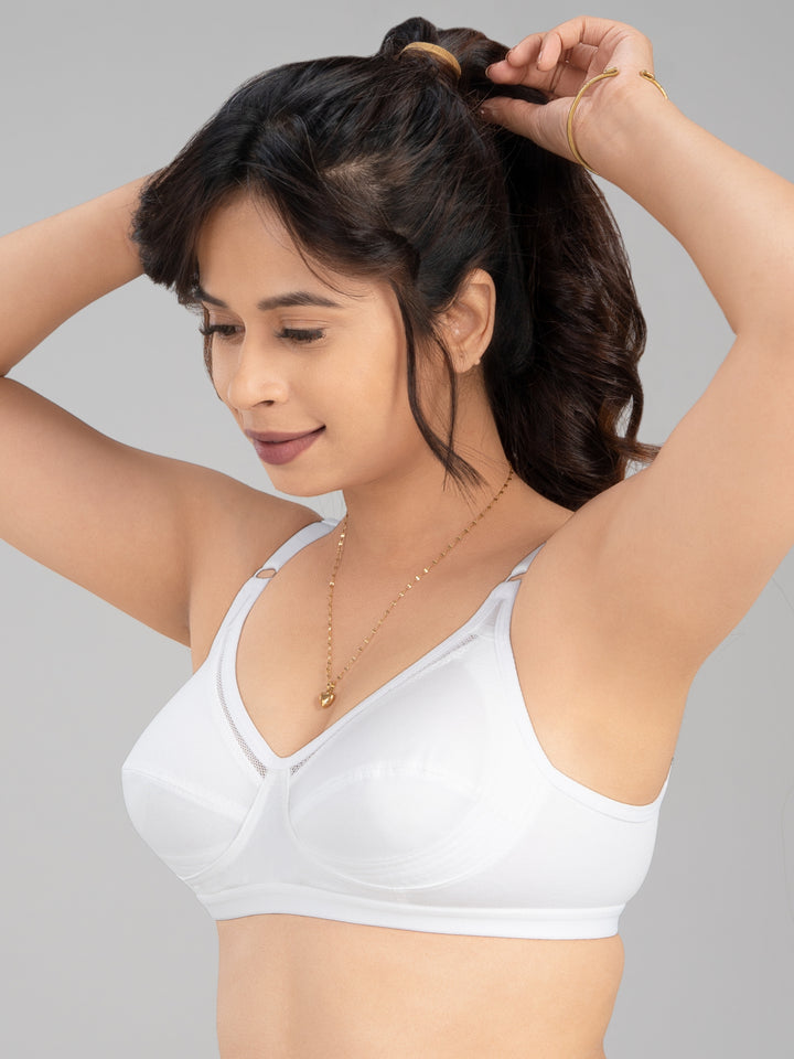 Lovable Multicolor Non Padded Non Wired Full Coverage Bra - (Pack of 2) CES-218-Black/White