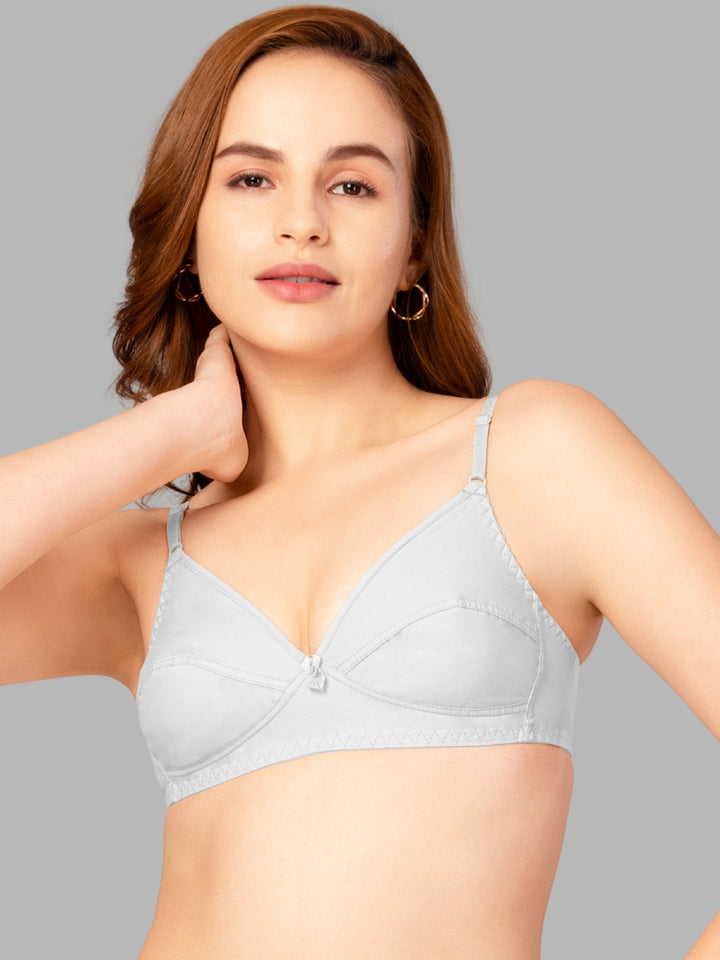 Daisy Dee White Non Padded Non Wired Full Coverage Bra NARTHE-White