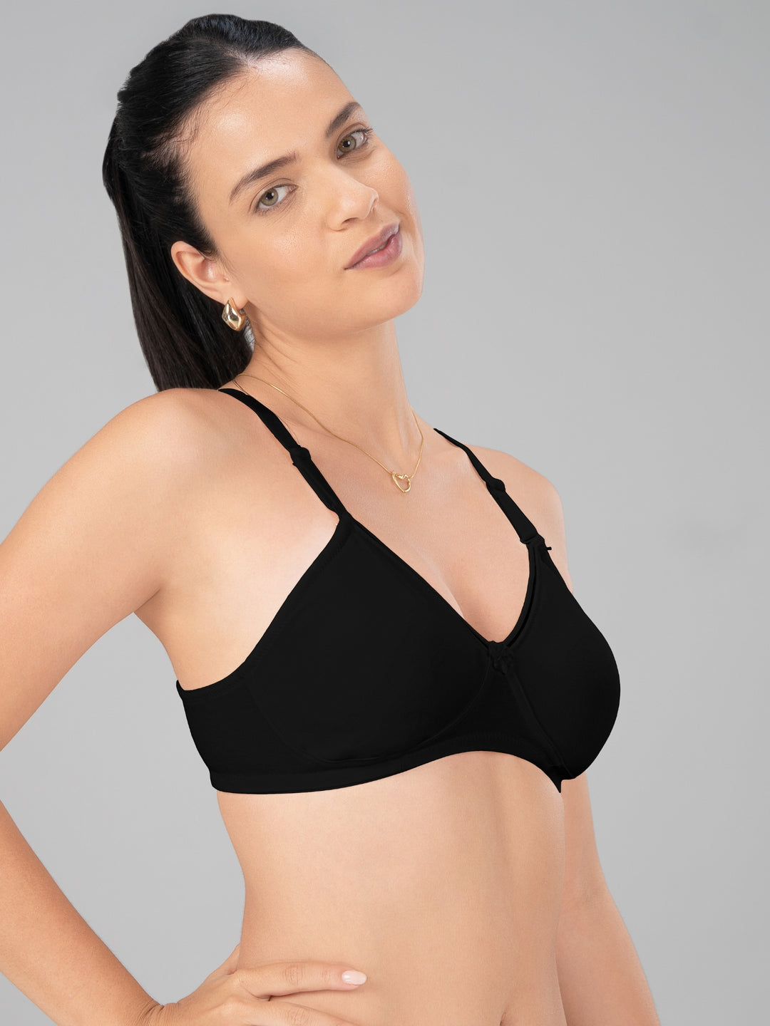 Lovable Black Non Padded Non Wired Full Coverage Bra MARVEL-Black