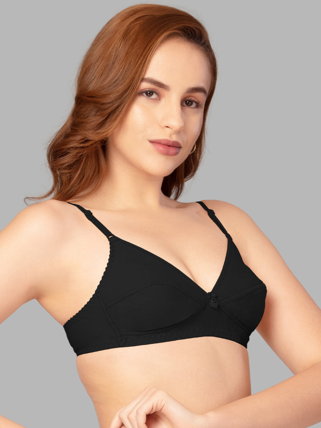 Daisy Dee Black Non Padded Non Wired Full Coverage Bra NARTHE-Black