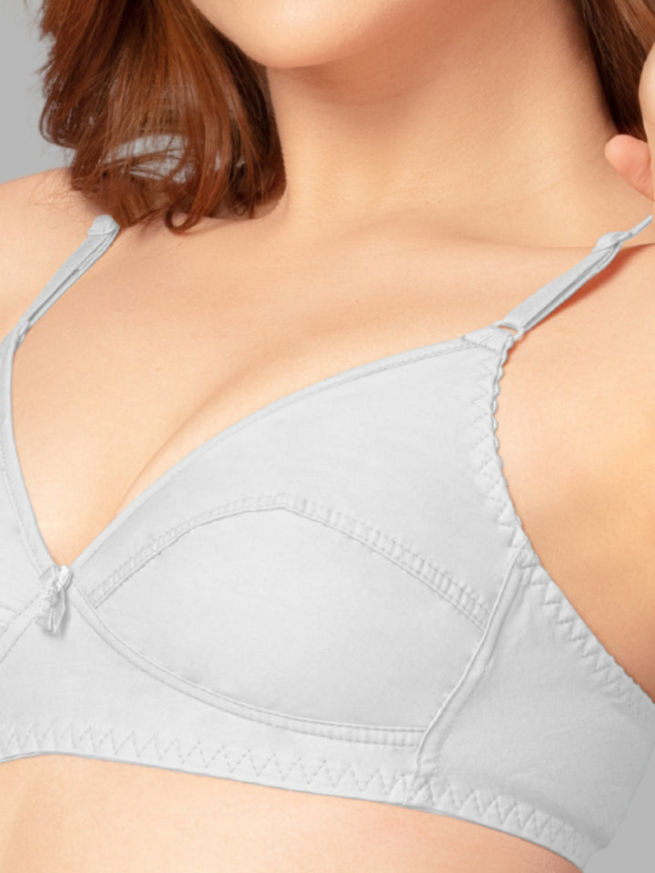 Daisy Dee White Non Padded Non Wired Full Coverage Bra NARTHE-White