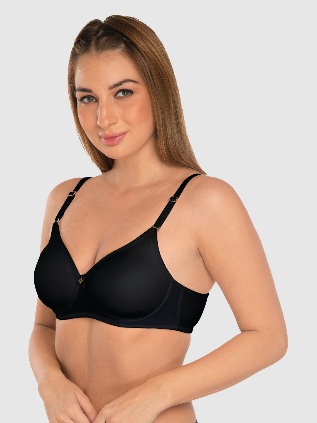 Daisy Dee Black Highly Padded Non-Wired Full Coverage T-Shirt Bra - NMPL-Black