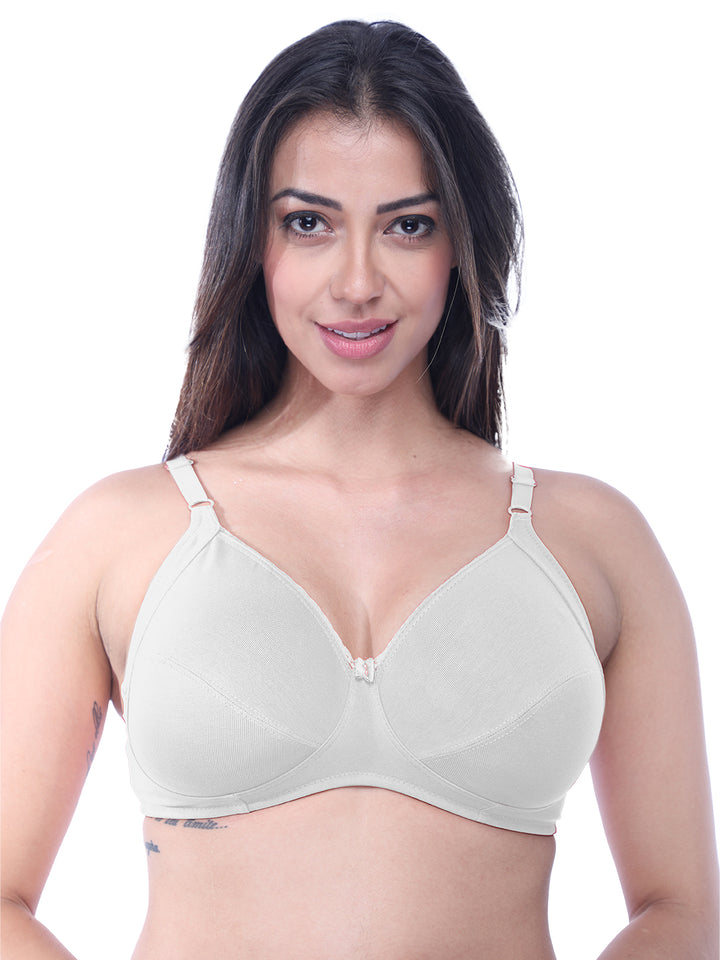 Lovable Non Padded Non Wired Full Coverage Bra - (Pack of 2) COMFYST Prime-White/Black
