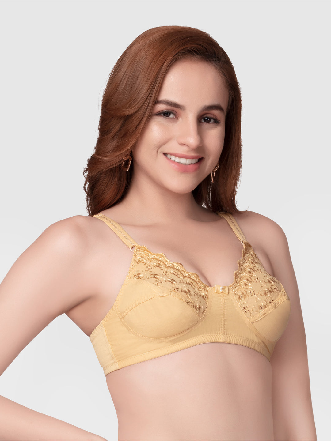 Daisy Dee Black and Skin Non Padded Non-Wired Full Coverage Bra Pack of 2 - NGLREA-Black/Skin