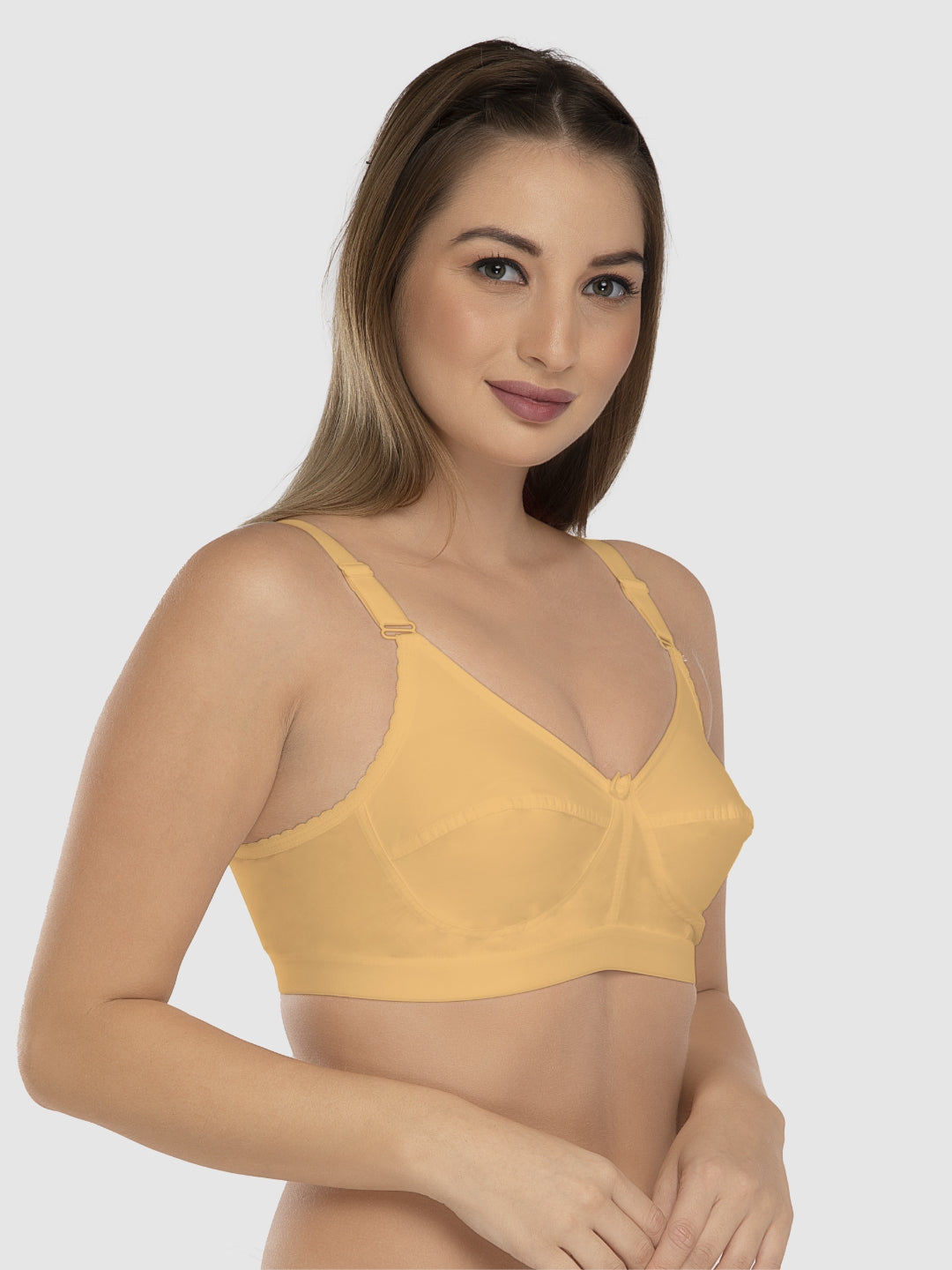 Daisy Dee Skin and White Non Padded Non Wired Full Coverage Bra Pack of 2 - NACNT-Skin/White