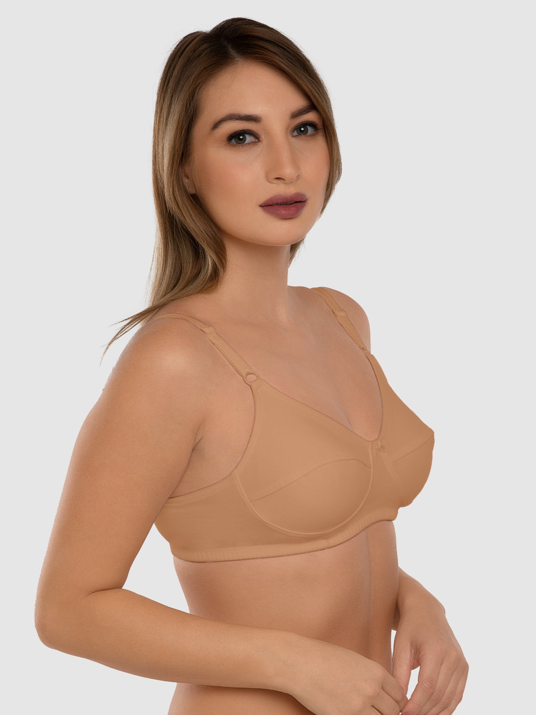 Daisy Dee Skin and White Non Padded Non-Wired Full Coverage Bra Pack of 2 - NSHTL-SKIN/WHITE