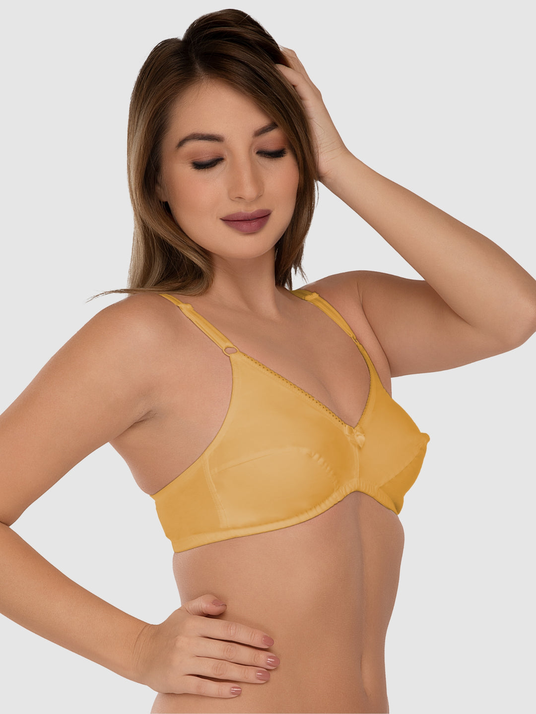 Daisy Dee White and Skin Non Padded Non-Wired Full Coverage Everyday Bra Pack of 2 - NFERY-White/Skin