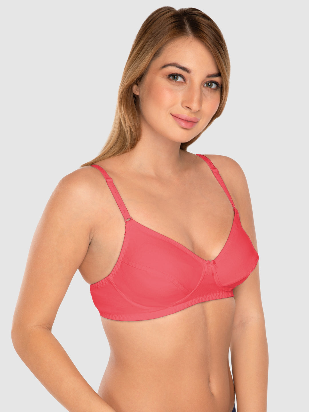 Daisy Dee Black and Carrot Non Padded Wirefree Full Coverage T-Shirt Bra Pack of 2 - NCLBR-BLACK/CARROT