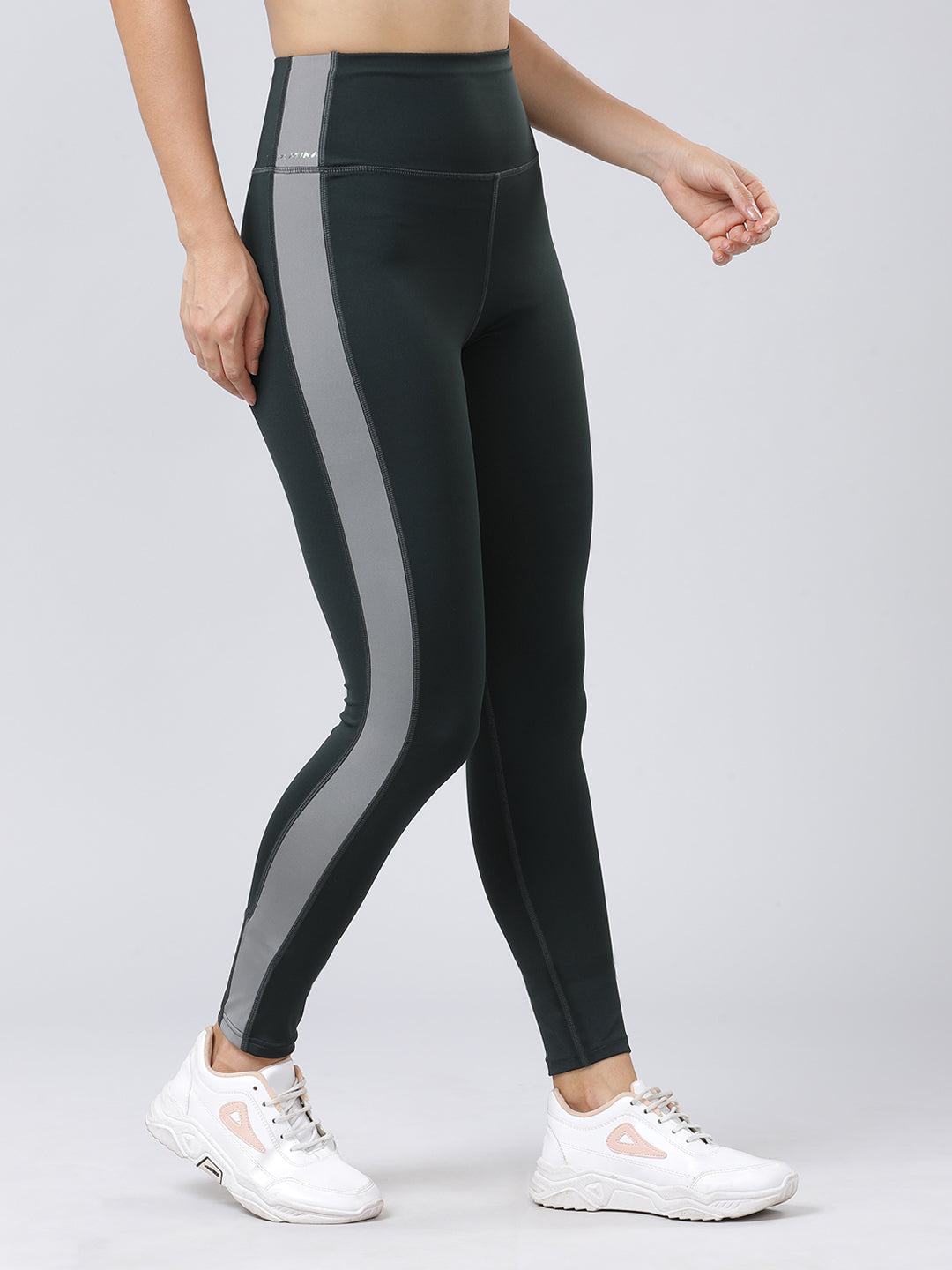 Women Bloom Algal-Coo Grey Solid Tights - Augusta- BA-CG
