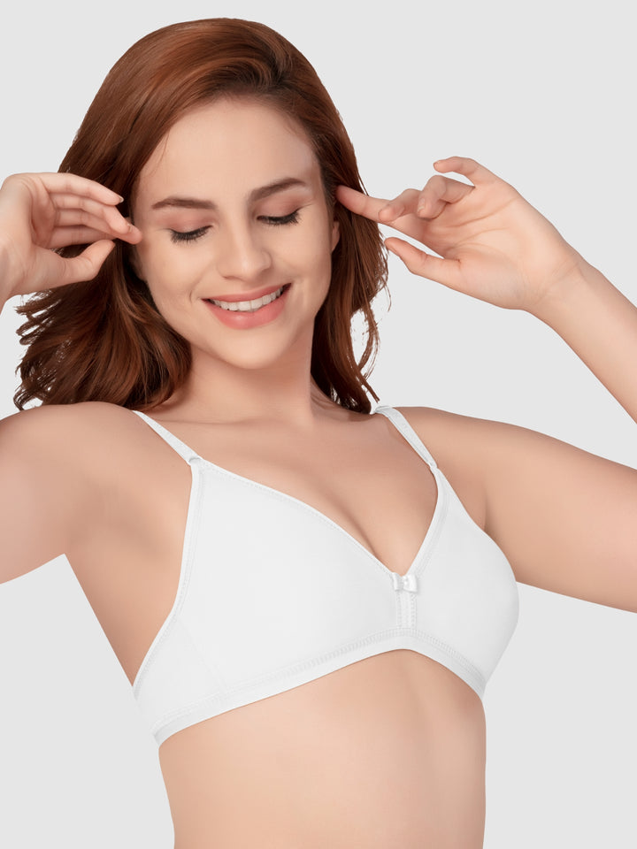 Daisy Dee Black and White Non Padded Non Wired Full Coverage Bra Pack of 2 - NADR-Black/White