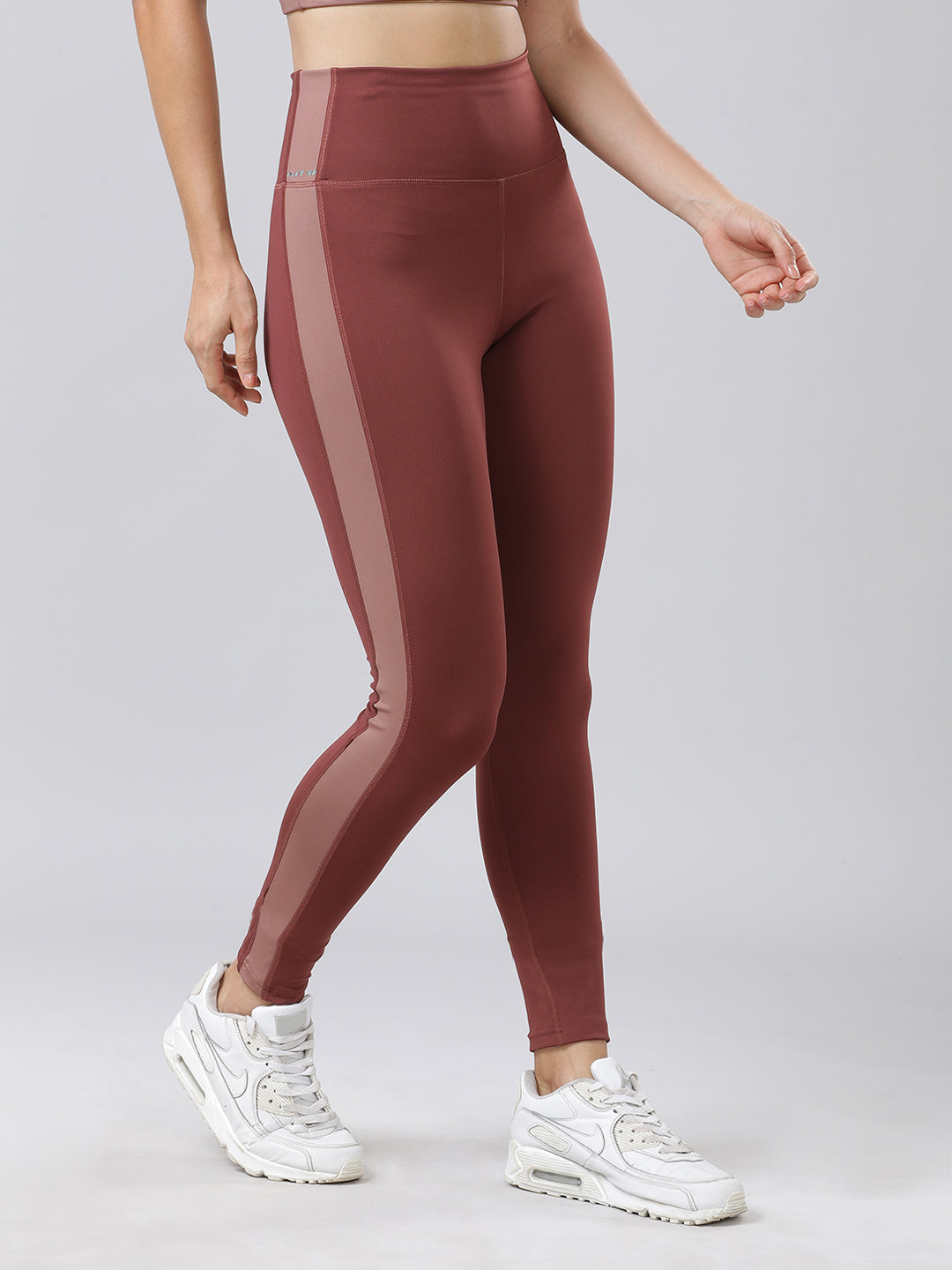 Women  New Java-Mud Merlot Solid Tights - Augusta- NJ-MM