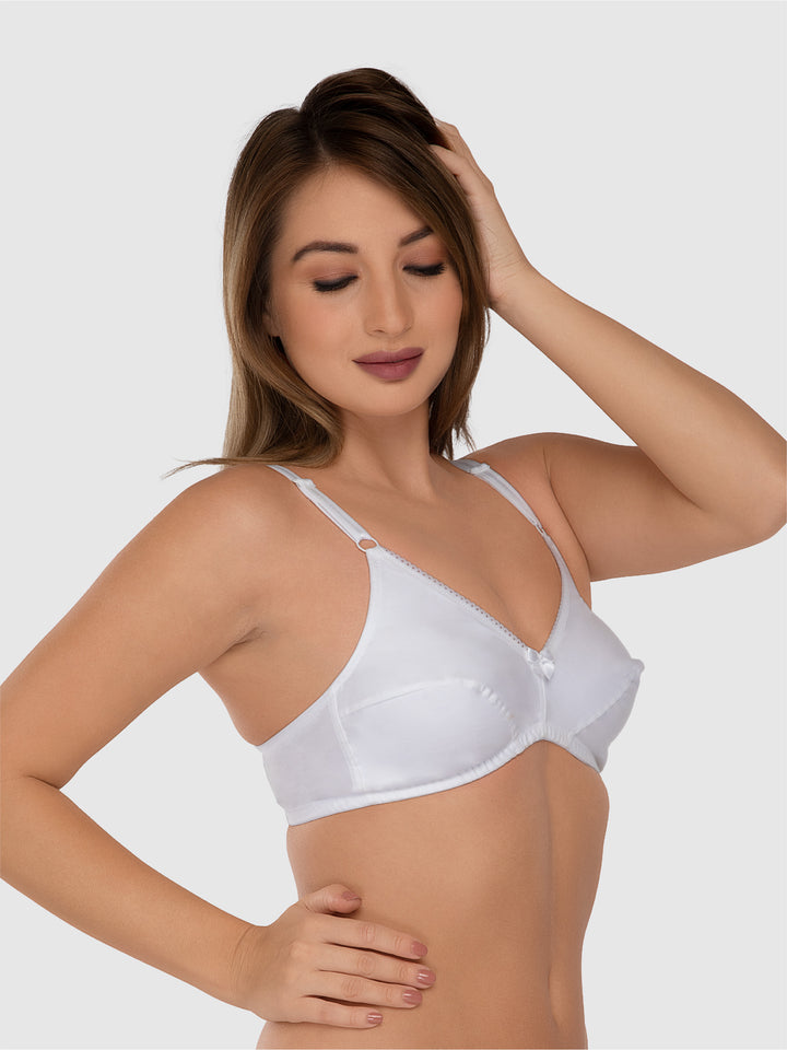 Daisy Dee Black and White Non Padded Non-Wired Full Coverage Everyday Bra Pack of 2 - NFERY-Black/White