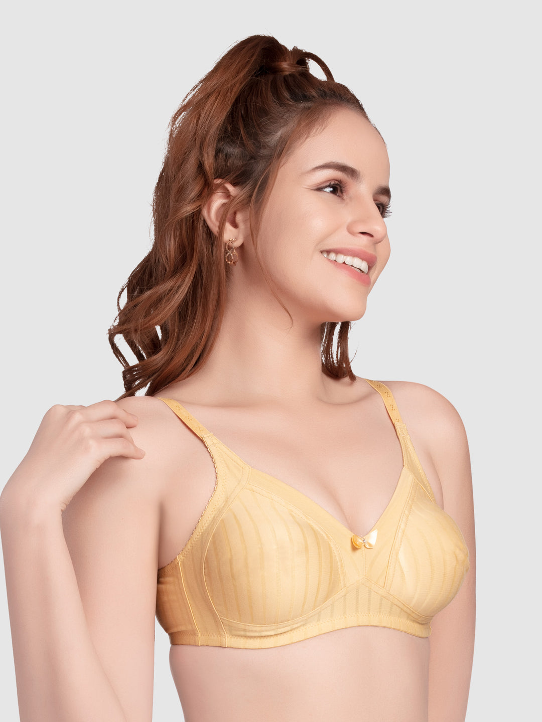 Daisy Dee Skin and White Non Padded Non-Wired Full Coverage T-Shirt Bra Pack of 2 - NSPRSTR-Skin/White