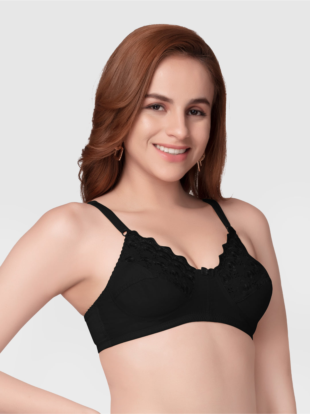 Daisy Dee Black and White Non Padded Non-Wired Full Coverage Bra Pack of 2 - NGLREA-Black/White