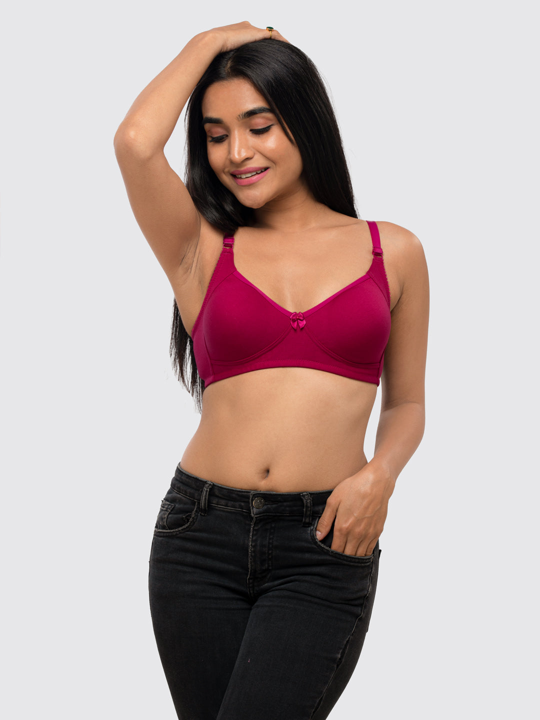 Lovable Violet Non Padded Non Wired Full Coverage Bra Contours-Violet