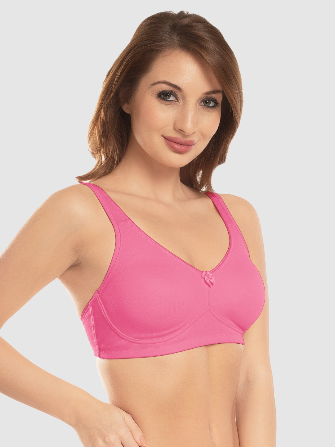Daisy Dee Dusty Rose and Skin Non Padded Non-Wired Full Coverage T-Shirt Bra Pack of 2 - NDLGHT-D.Rose/Skin