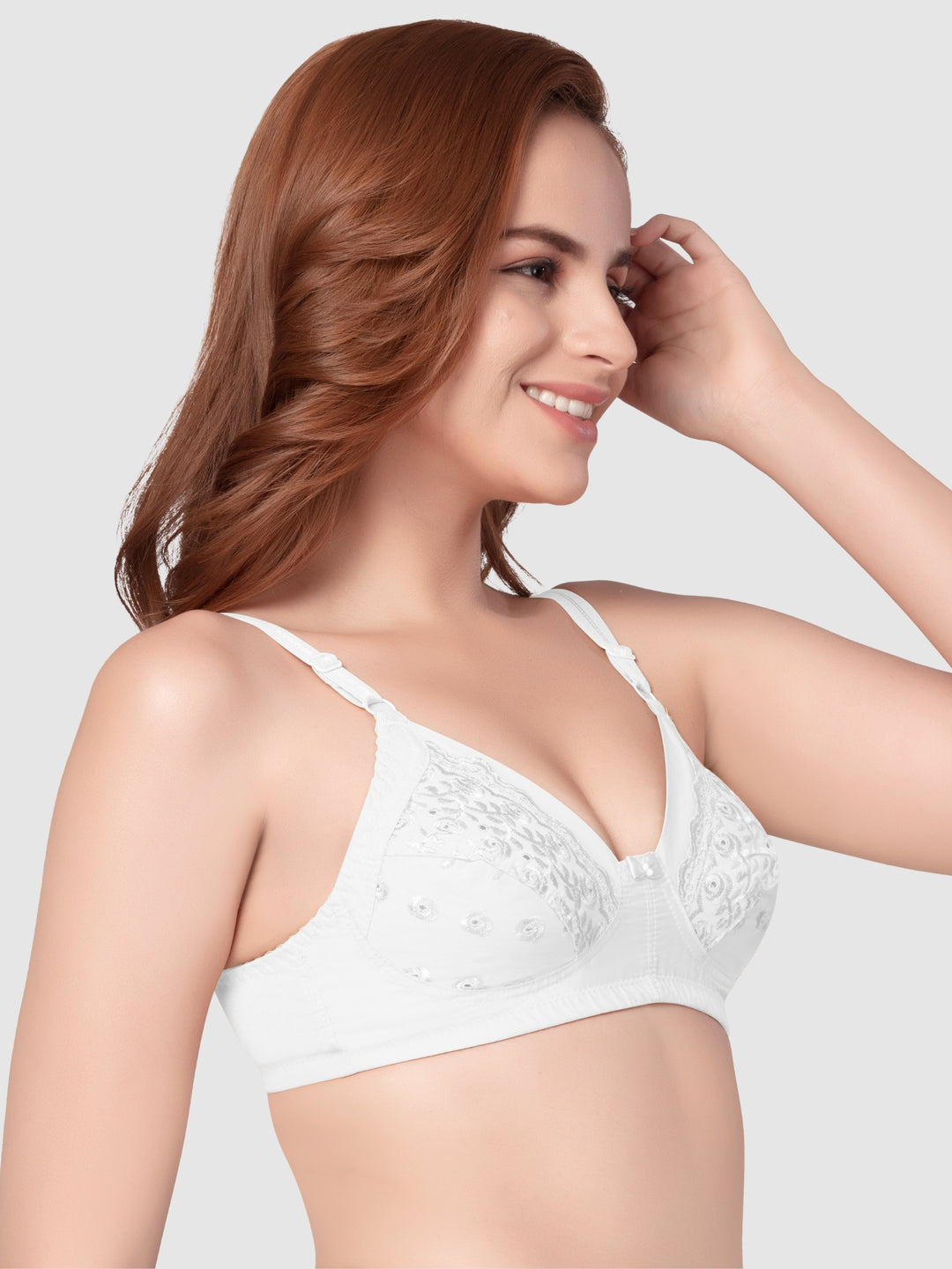 Daisy Dee White and Skin Non Padded Non-Wired Full Coverage Bra Pack of 2 - NCHRESMA-White/Skin