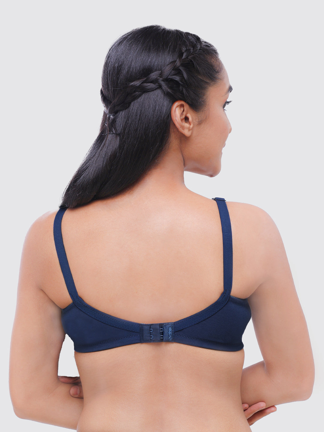 Lovable Women Cream and Navy Non Padded Non Wired Full Coverage Bra Pack of 2 - ORIGINAL-Cream/Navy