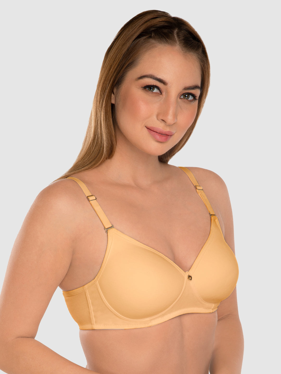 Daisy Dee Skin and White Non Padded Non-Wired Full Coverage Bra Pack of 2 - NMPL-Skin/White