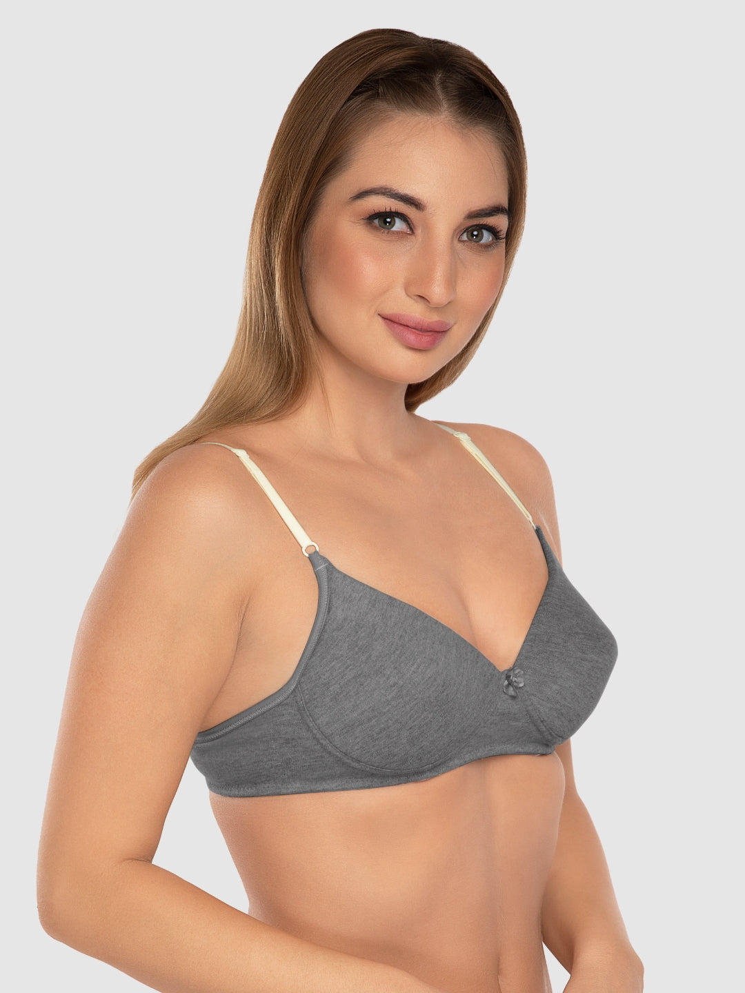 Daisy Dee Denim Blue and Dark Grey Padded Non-Wired Full Coverage Bra Pack of 2 - NJZZ-D.BLUE/D.GREY