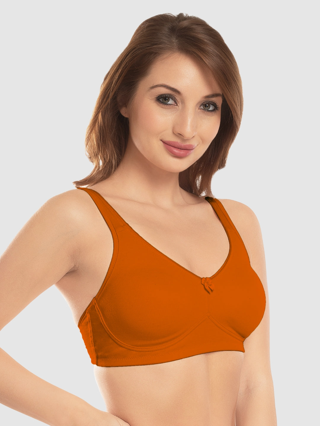 Daisy Dee Dusty Rose and Sunset Yellow Non Padded Non-Wired Full Coverage T-Shirt Bra Pack of 2 - NDLGHT-D.Rose/S.Yellow