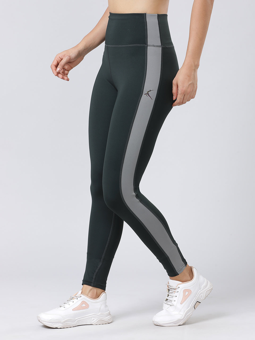 Women Bloom Algal-Coo Grey Solid Tights - Augusta- BA-CG